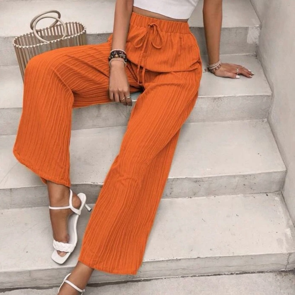 Front Wide Leg Pants